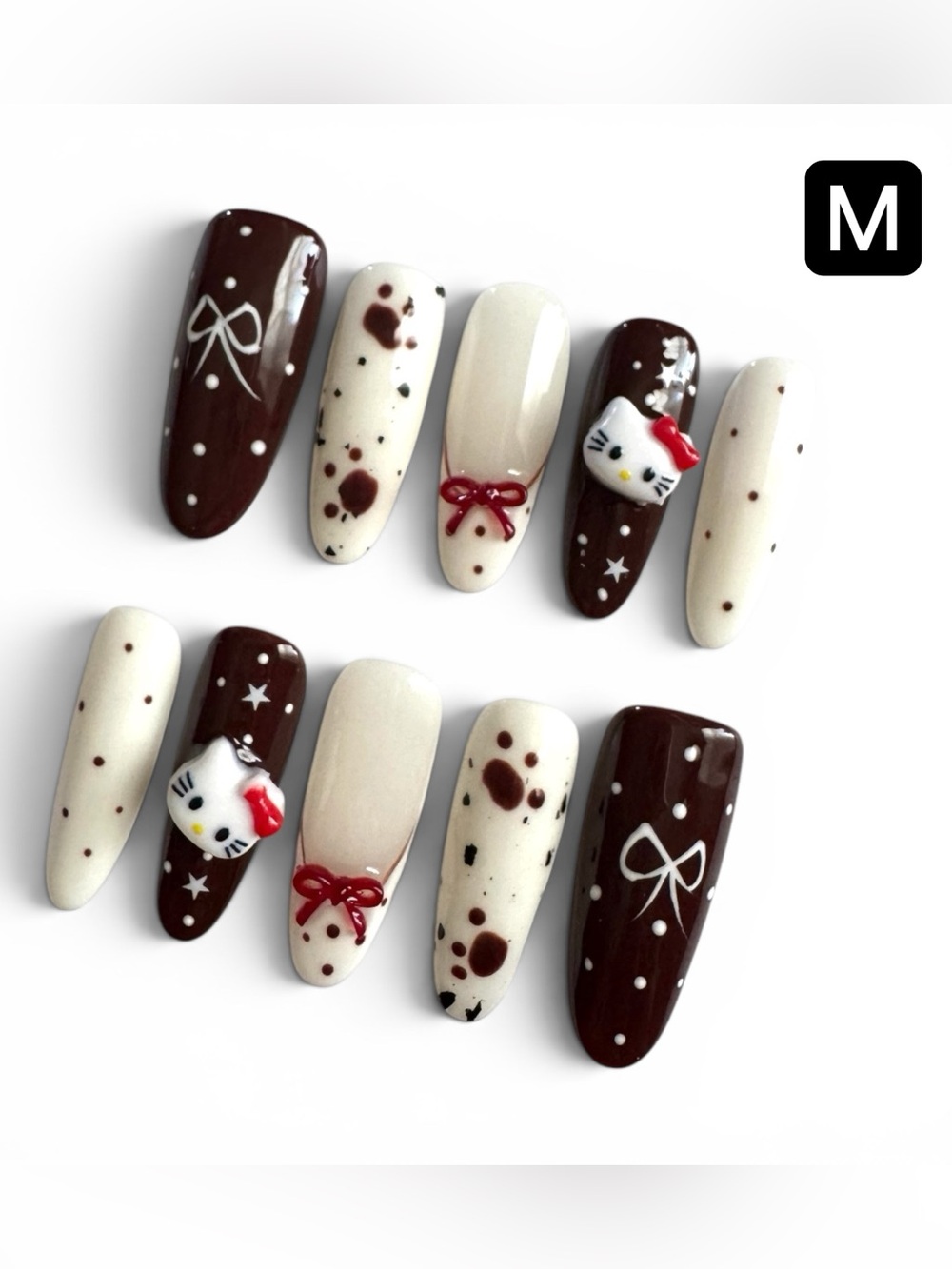 Hello Kitty Long Oval Press On Nails - Picture 1 of 4